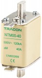 TRACON NTM00-160 Késes biztosító Un=500V AC, 160A, 00, 120kA/500VAC, aM