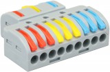 TRACON OVO3P39 Többpólusú csavar nélküli vezetékösszekötő, nyitható 0,5-4mm2, 32A, 400VAC 3P