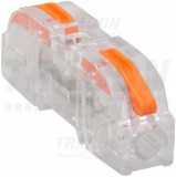 TRACON OVOTT11 Csavar nélküli vezetékösszekötő, toldó, nyitható, átlátszó 0,5-4mm2, 32A, 400VAC 1P