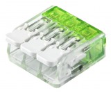 TRACON RVOGB3 Csavar nélküli vezetékösszekötő, nyitható átlátszó 0,5-6(4)mm2, 41A, 450VAC 3P