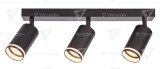 TRACON SPGU10LMA3B Mennyezeti állítható spot lámpatest, fekete 100-240VAC, 50Hz, 3xGU10, max.3x35W