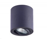 TRACON SPGU10MDB Mennyezeti spot lámpatest, hengeres, dönthető, fekete 100-240VAC, 50Hz, 1xGU10, max.35W