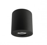 TRACON SPGU10MIPB Mennyezeti védett spot lámpatest, hengeres, fekete 100-240VAC, 50Hz, 1xGU10, max.35W, IP44