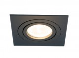 TRACON SPND1B Süllyesztett spot lámpatest, négyzetes, dönthető, fekete 93x93x24mm