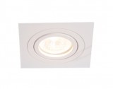 TRACON SPND1W Süllyesztett spot lámpatest, négyzetes, dönthető, fehér 93x93x24mm