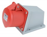 TRACON TICS-124 Felületre szerelhető ipari csatlakozóaljzat 32A, 400V, 3P+E, 6h, IP44