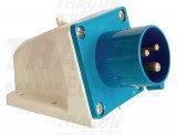 TRACON TICS-513 Felületre szerelhető ipari csatlakozó dugó 16A, 250V, 2P+E, 6h, IP44