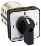 TRACON TKV-639/3T65 Tokozott választókapcsoló, 1-0-2 400V, 50Hz, 63A, 2×3P, 18,5kW, 64×64mm, 90°, IP65