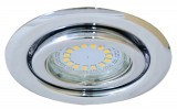 TRACON TLC-6C Beépíthető lámpatest spot fényforrásokhoz, króm max.50W, MR16, D=97mm, 30°