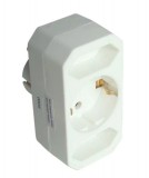 TRACON TNF2-9 Többférőhelyes csapos átalakító csatlakozó, 90° 250VAC, max.2,5A, 2xFrench