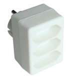 TRACON TNF3 Többférőhelyes csapos átalakító csatlakozó 250VAC, max.2,5A, 3xFrench