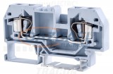 TRACON TSKC6 Fázisvezető ipari sorozatkapocs, rugós, sínre, szürke 800V 41A 0.2-6 mm2 2P