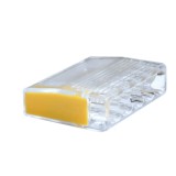 tracon vezetékösszekötő csavar nélküli ki14 rvo 2,5-5 áttetsző, sárga