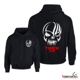 Train hard pulóver (fekete-piros)