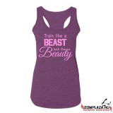 Train like a beast,look like a beauty padlizsán trikó(XS-es méretben rendelhető)