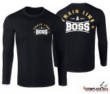 Train like a boss - hosszú ujjú felső (fekete)