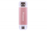Transcend ESD310 1 TB A-típusú USB-től C-típusú USB-hez 3.2 Gen 2 (3.1 Gen 2) Rózsaszín Külső SSD