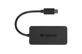 Transcend HUB2C 4 Portos, USB 3.1, USB-C, Fekete USB hub