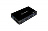 Transcend HUB3K 4 Portos, USB 3.0, Fekete USB hub