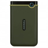 Transcend Slim StoreJet 2.5'' 25M3, 2 TB, Portable HDD, Military green TS2TSJ25M3G