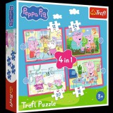 Trefl 4 Az 1-ben Puzzle (12,15,20,24 db-os) - Peppa Malac (34672) (34672 TR)