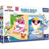 Trefl Baby Shark kétoldalas 4 az 1-ben Baby Maxi puzzle 2x10db-os (43005) (TR43005) - Kirakós, Puzzle