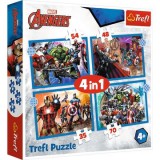 Trefl: Bátor bosszúállók 4 az 1-ben puzzle - 35, 48, 54, 70 darabos (34386) (34386)