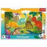 Trefl Dinoszaurusz 15 db-os keretes puzzle (31359) (TR31359) - Kirakós, Puzzle