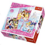 Trefl Disney hercegnők 3 az 1-ben puzzle (34833) (Trefl 34833) - Kirakós, Puzzle