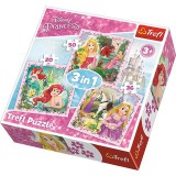 Trefl Disney hercegnők és kis kedvenceik 3 az 1-ben puzzle (34842) (TR34842) - Kirakós, Puzzle