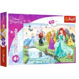 Trefl Disney Hercegnők: Találkozás a hercegnőkkel 60db-os puzzle (17361T) (TR17361T) - Kirakós, Puzzle