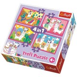 Trefl Láma vakációja 4 az 1-ben puzzle (34322) (5900511343229) - Kirakós, Puzzle