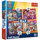 Trefl Mancsőrjárat a városban 4 az 1-ben puzzle (34374) (TR34374) - Kirakós, Puzzle