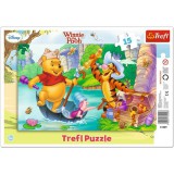 Trefl: Micimackó és barátai - Kincsvadászat keretes puzzle - 15 darabos