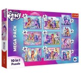 Trefl My Little Pony ragoygó pónik 10az1-ben puzzle (90389) (trefl90389) - Kirakós, Puzzle