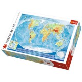 Trefl Nagy földrajzi világtérkép 4000db-os puzzle (45007T) (5900511450071) - Kirakós, Puzzle
