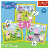 Trefl: Peppa boldog napja 3 az 1-ben puzzle
