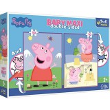 Trefl  Peppa malac kétoldalas 4 az 1-ben Baby Maxi puzzle 2x10db-os (43001T) (43001T) - Kirakós, Puzzle