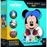 Trefl puzzle wood craft: disney, mickey egér és barátai - 50 darabos puzzle fából
