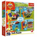 Trefl: Sam, a bátor tűzoltó 4 az 1-ben puzzle - 35, 48, 54, 70 darabos