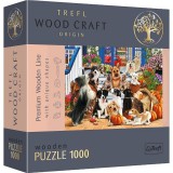 Trefl Wood Craft: Kutya barátság 1000db-os prémium fa puzzle (20149T) (tref20149T) - Kirakós, Puzzle