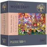 Trefl Wood Craft: Mágikus világ fa puzzle 500+1db-os (20156) (TR20156) - Kirakós, Puzzle