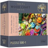 Trefl Wood Craft: Színes koktélok fa puzzle 500+1db-os (20154T) (TR20154T) - Kirakós, Puzzle
