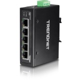 TRENDnet TI-G50 10/100/1000 Mbps 5 portos DIN-Rail Switch (TI-G50) - Ethernet Switch
