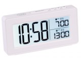 Trevi digitális ébresztőóra, két külön beállítható ébresztés, fehér (15217)