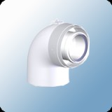 Tricox PAEKÖ60C pps/alu 80/125 ellenörző könyök 90 fok - TRI-PAEKO60C