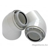 Tricox PAKÖ602C könyök idom 45° szett PPs/Alu 80/125mm