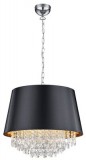 TRIO 309300302 Loreley 50 cm átmérő, fekete függő mennyezeti lámpa