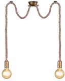 TRIO 310100204 ROPE 2xE27 MAX 60W Vintage függeszték