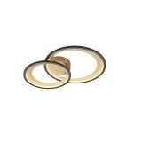 TRIO GRANADA mennyezeti lámpa, fekete, 3000K melegfehér, beépített LED, 2650 lm, TRIO-673810232